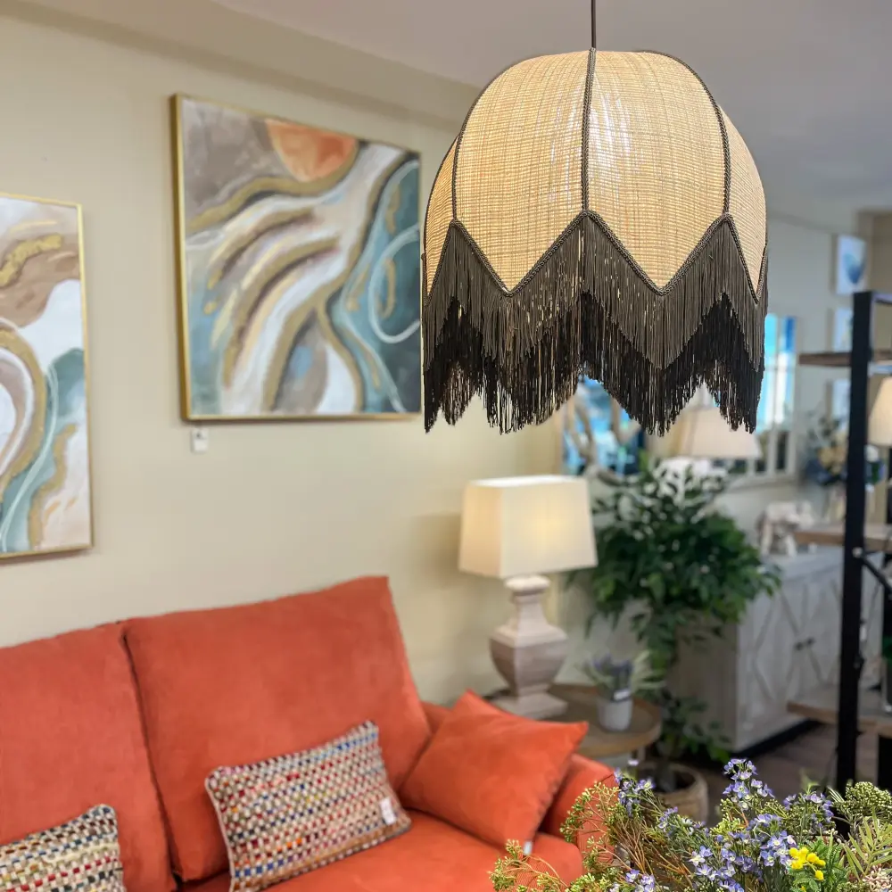 Luz de Ambiente Lámpara Techo Cúpula Flecos