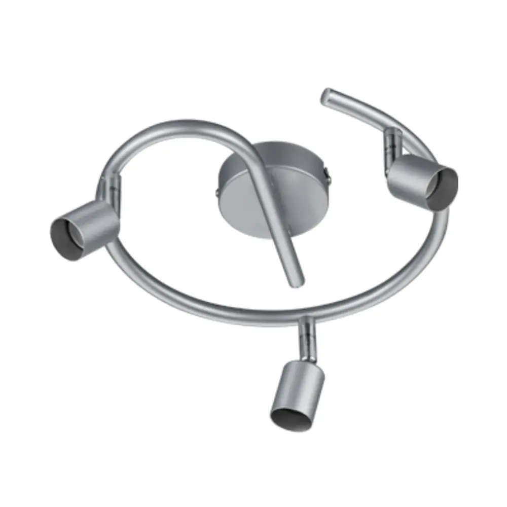 Plafoniera Paris 3 luci Alluminio