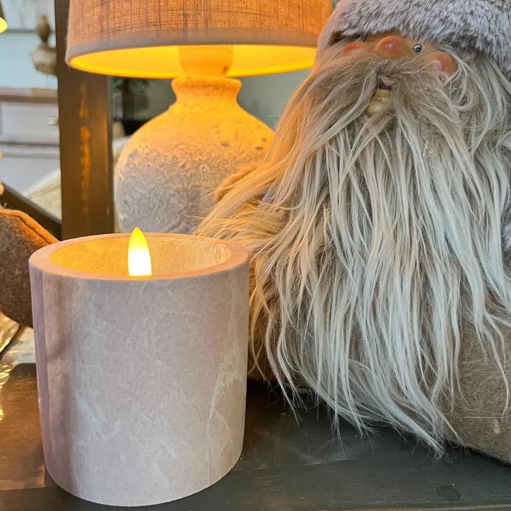 Vela led cera cemento rosa para Niños