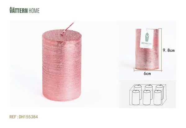 Vela de pilar de 6 x 9,8 cm, de parafina sin aroma (roja), que arde durante 32 horas | Multicolor | Cambiante