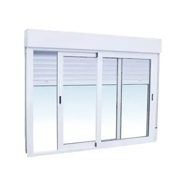 Ventana de aluminio corredera 76 x 108 cm con persiana sucroal