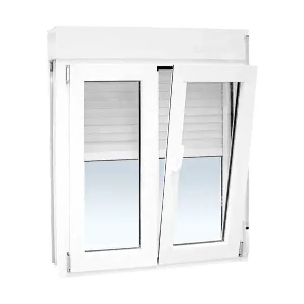 Ventana de aluminio oscilobatiente 116 x 108 cm con persiana sucroal