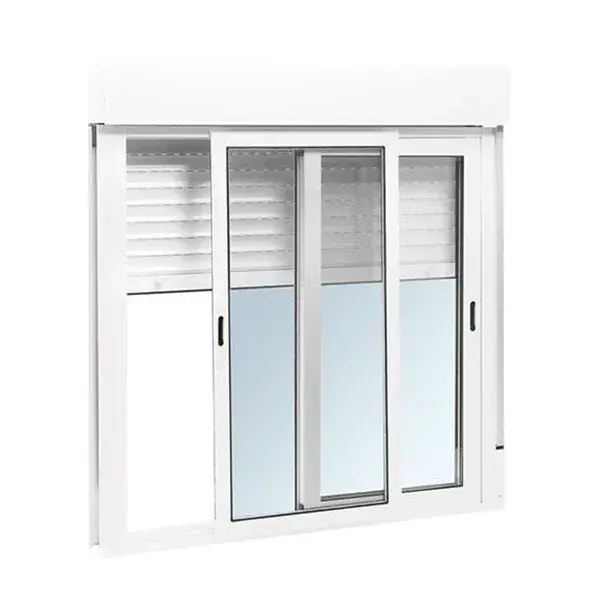 Ventana corredera aluminio con persiana 116x100 cm sucroal