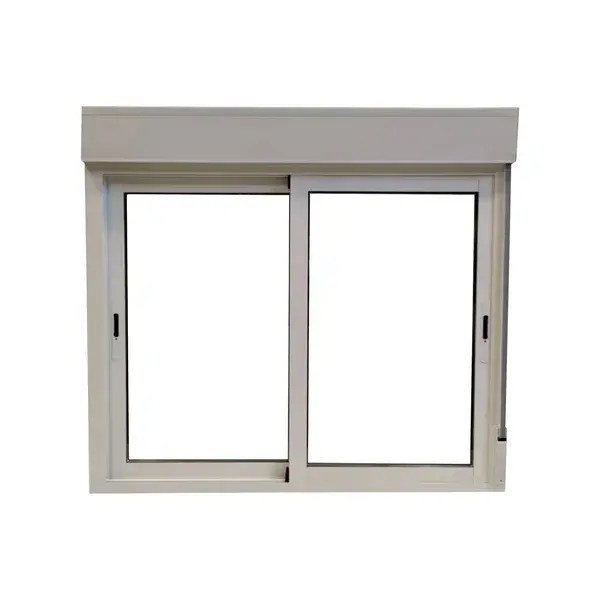 Ventana aluminio corredera persiana blanco 136x100 cm