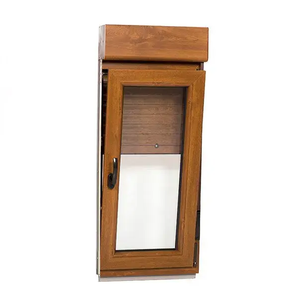 Ventana de pvc oscilobatiente 116 x 80 cm embero derecha con persiana aluplast climaguard