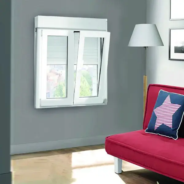 Ventana de pvc oscilobatiente 116 x 100 cm con persiana