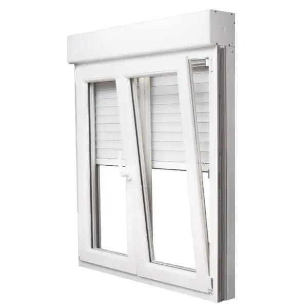 Ventana de pvc oscilobatiente 116 x 120 cm con persiana basic