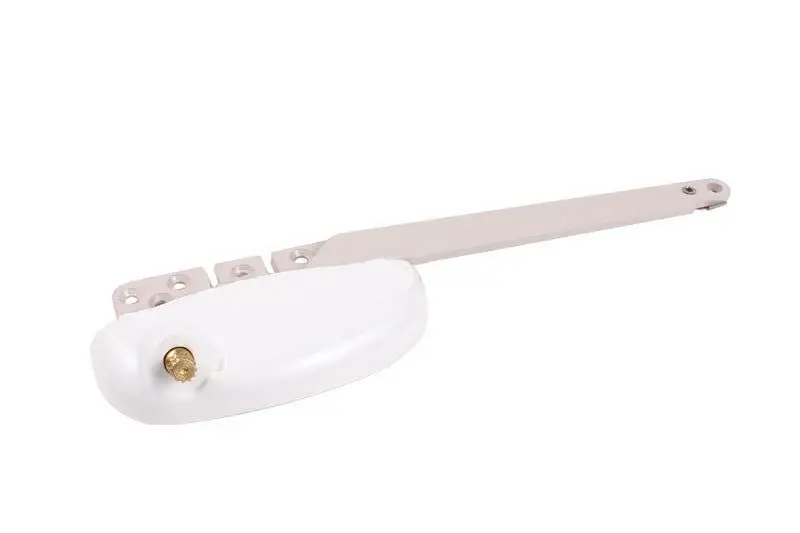 Operador de ventana abatible derecha de 7-1/2" de Roto Hardware, blanco, de un solo brazo