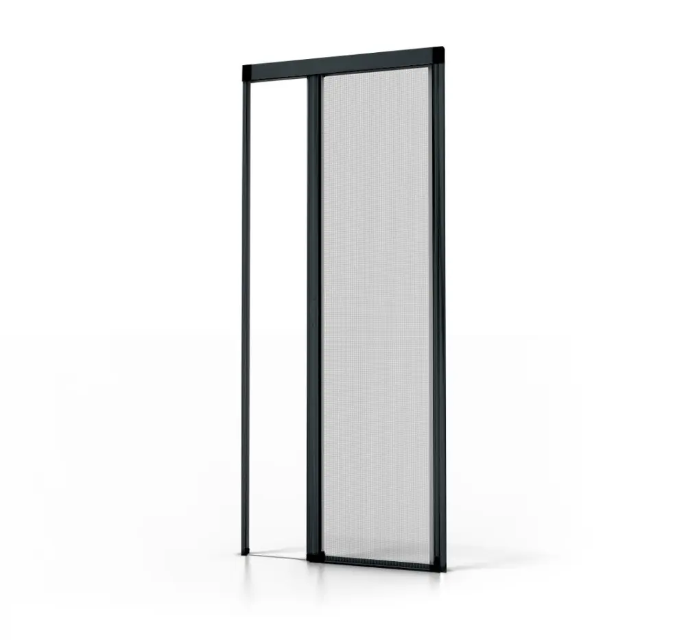 Persiana mosquitera enrrollable puerta luxe - aluminio - gris 140 x 230