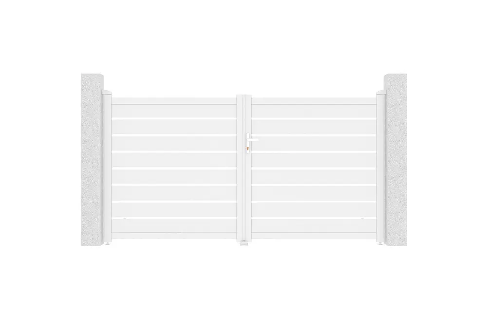 Puerta abatible 3m vogel h.160 aluminio blanco