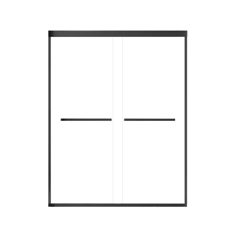 Puerta de Baño Corrediza 120x195cm Negro Mate - Aqualia Clifton