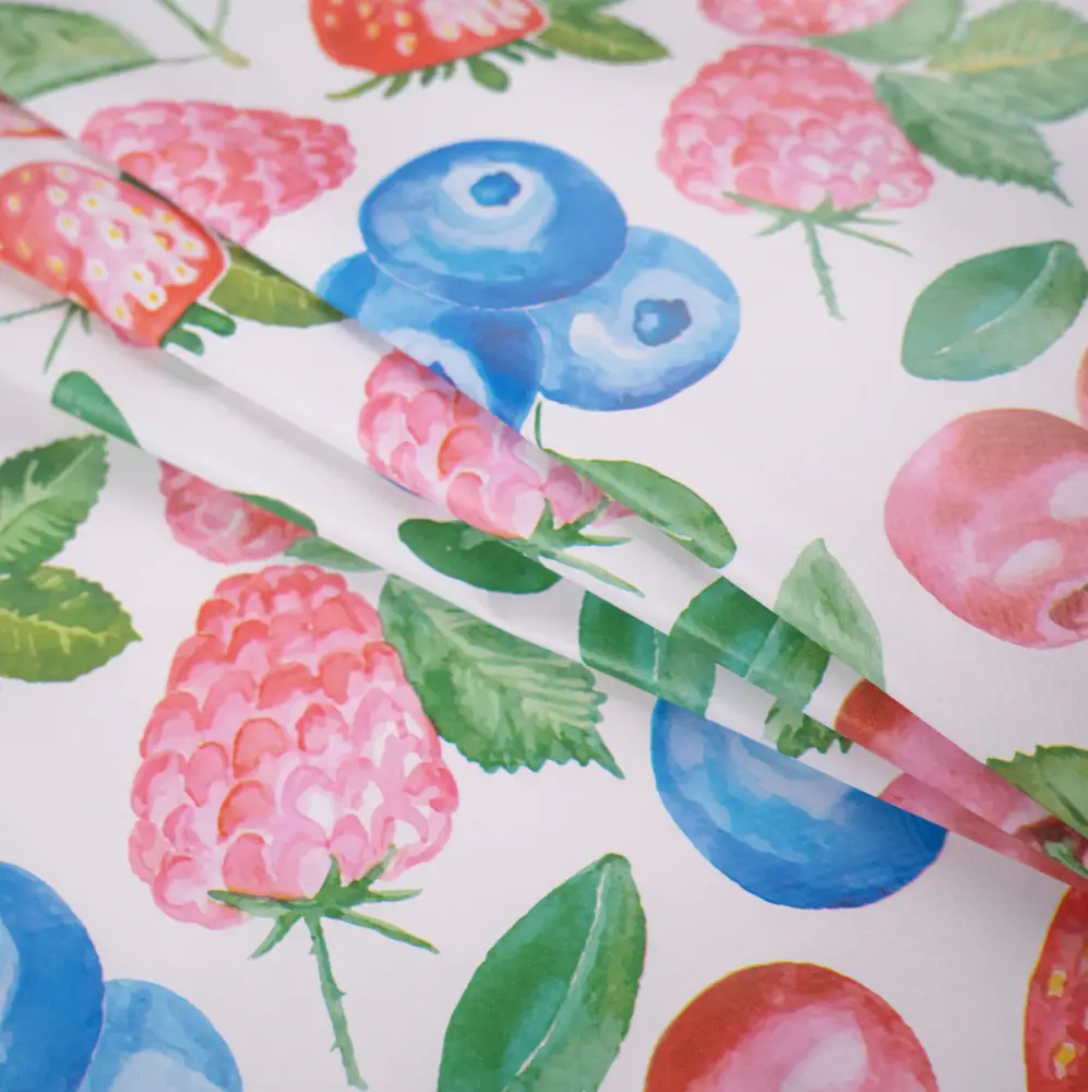 PVC DOBLE ESTAMPADO BLANCO LUMINOSO FRUTAS