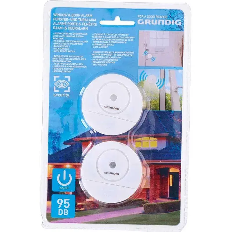Set de alarma para puerta y ventana Grundig 2 piezas 90dB