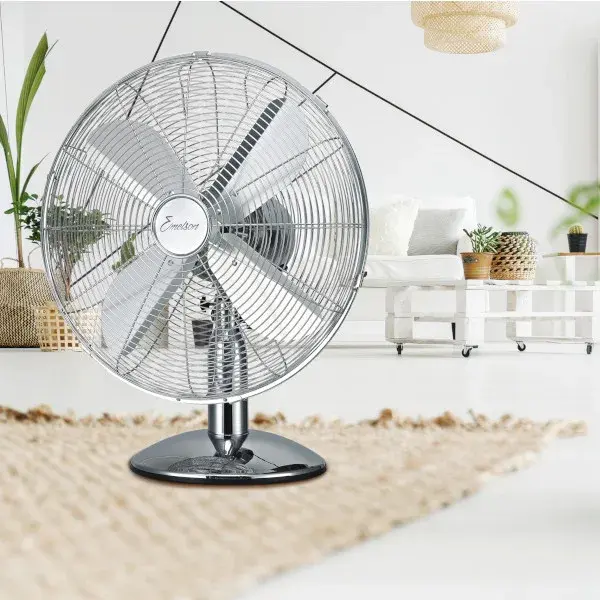 Ventilador de mesa metalizado Ø 30 cm Emelson