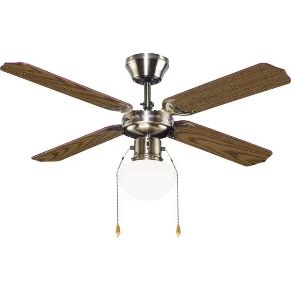 Ventilador de techo con luz Jouvias 4 aspas 106 cm madera cooke_lewis