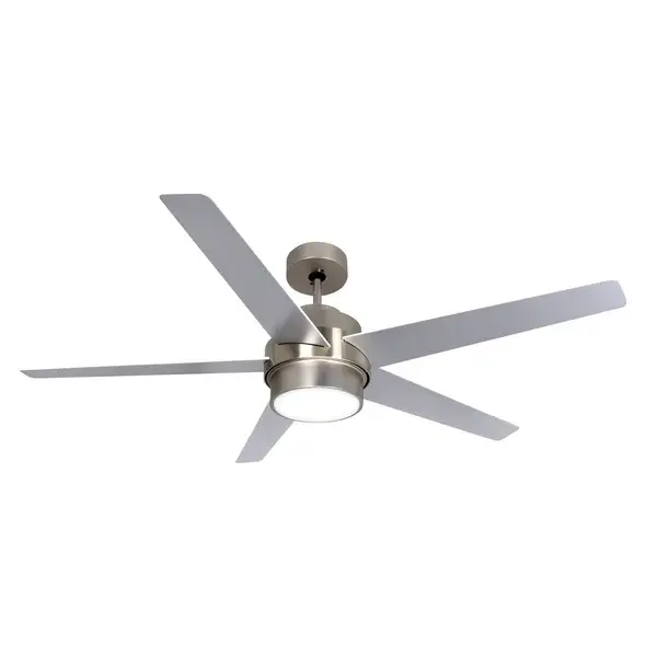 Ventilador de techo con luz Laurain DC 5 aspas reversibles 132 cm plata cooke_lewis