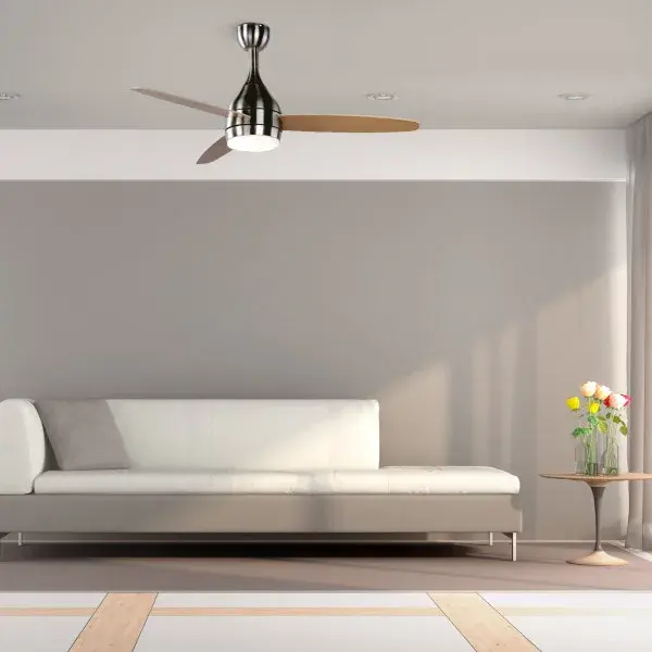 Ventilador de techo con luz Luna DC 3 aspas 120 cm marrón Emelson