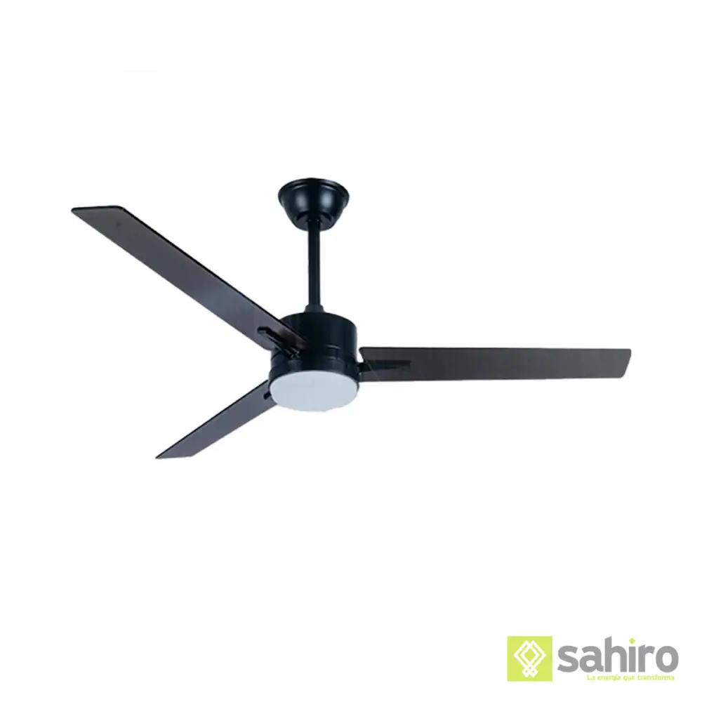 Regulable Inteligente Ventilador De Techo Negro Con Luz Led 3 Aspas - CF1708-52